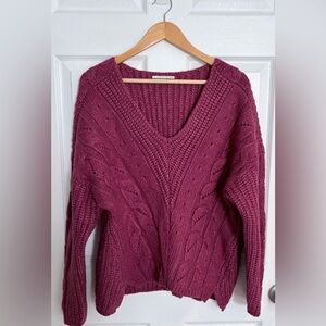 Anthropologie Ramona Cable Knit Sweater